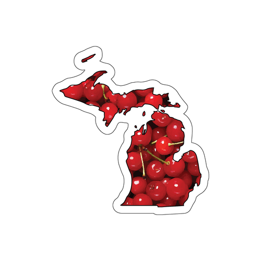 State of Michigan Cherry Sticker