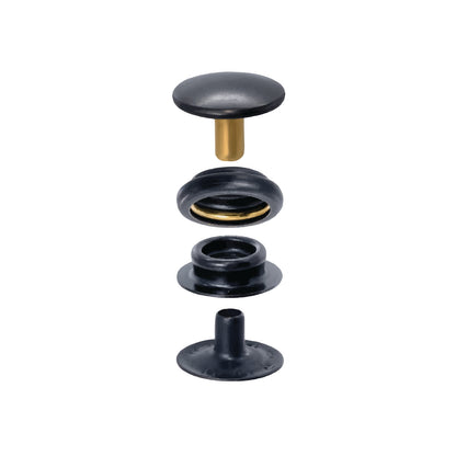 DOT® Durable™ Snap Fastener Set - Cloth-to-Cloth (Matte Black) 10ct