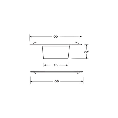 DOT® Sheet Metal Grommet and Plain Washer Size #2 Nickel Finish 50 pack 20-0070251831XG